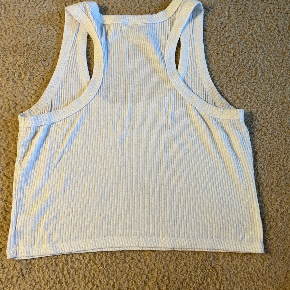 Altar'd State Cream Ribbed Tank Top - Picture 3 of 3